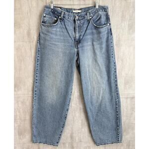 Levis Premium Baggy Dad Jeans Women's 31x32 Measures 34x30” Wide Leg Y2K Grunge